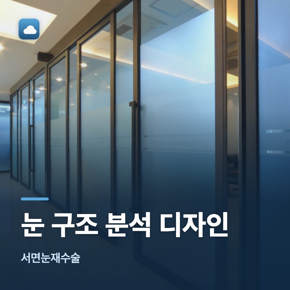 서면눈재수술 눈 구조 분석 디자인